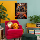 Landscape Paint by Number for Adults-Paint by Numbers for Adults Halloween, House Painting by Numbers for Gift Home Wall Decor (Halloween, 16x20 inch) HITO