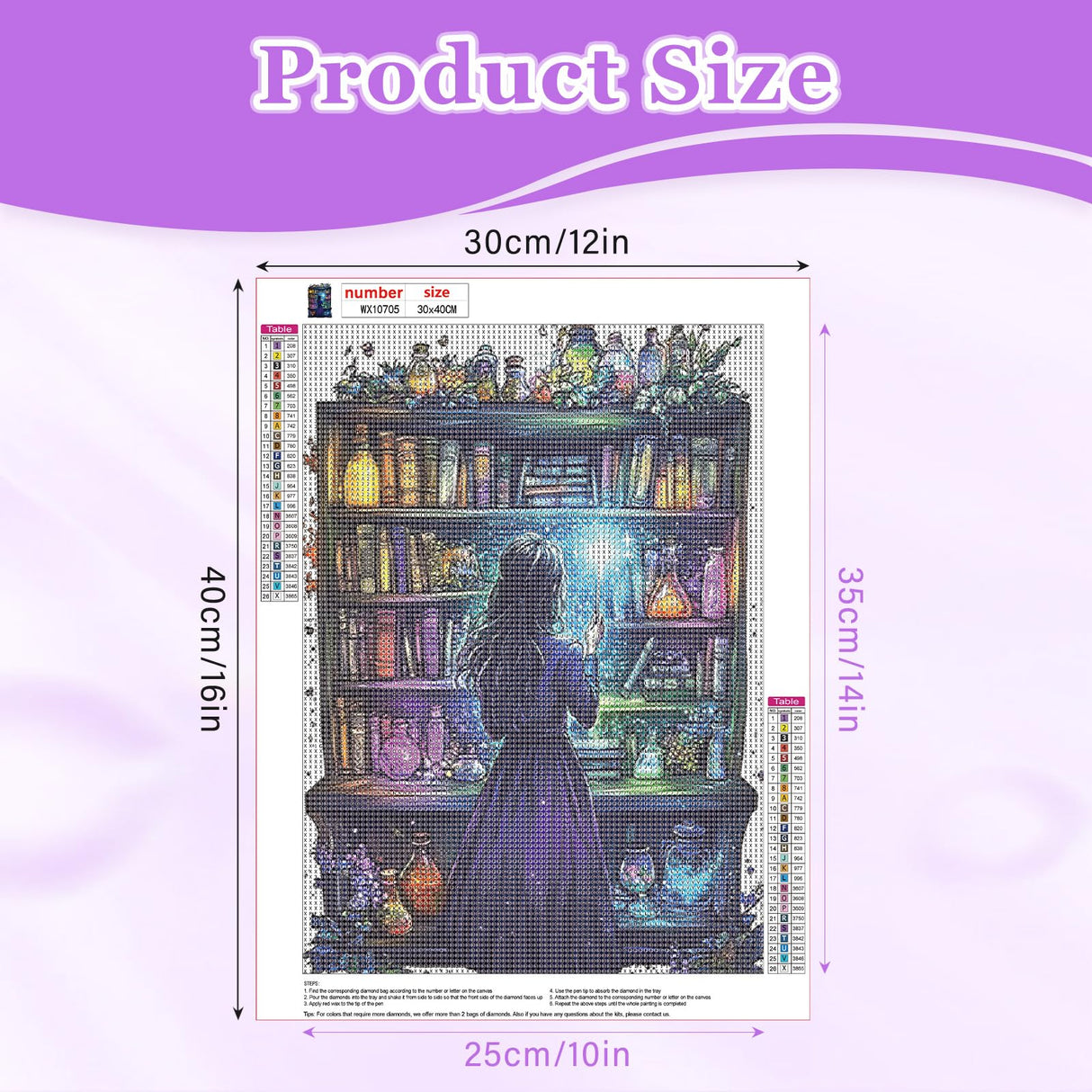 MAXBYE Magic Book Diamond Paintings Kits for Adults, 5D DIY Diamond Art Kits, Full Drill Diamond Dots Paintings with Diamonds Gem Art, Diamond Paintings Kit for Home Décor Items, 12x16in MAXBYE