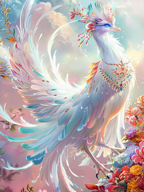 Rousp Extra Large Diamond Art Kits for Adults Colorful Phoenix Diamond Painting Big Size Full Drill Beginners Craft Kits for Home Wall Decor Gifts 24x32 Inches Rousp