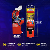 Arcade1Up 17-in High Resolution LCD Screen Multiplayer Time Crisis, Point Blank, & Steel Gunner Light Gun Arcade Machine w/ Stand Up Cabinet for Home ARCADE1UP