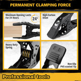 8-Piece Clamps for Woodworking - 4 Pcs 6 inch Bar Clamps, 4 Pcs Heavy Duty Metal Spring Clamps, Bar Clamps with 150 LBS Load Limit, Quick Release Triggers ELEAD