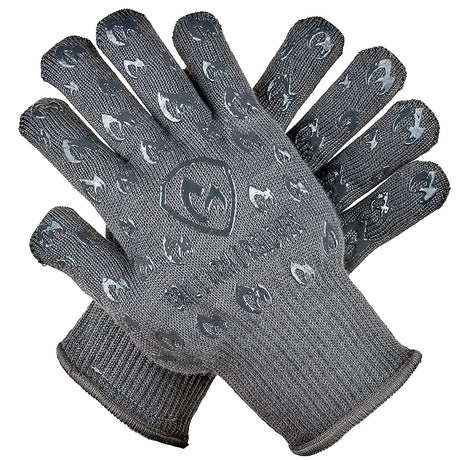 Grill Armor Oven Gloves 932°F Extreme Heat & Cut Resistant Oven Mitts with Fingers for BBQ, Cooking, Grilling, Baking – Accessory for Smoker, Cast Iron, Fire Pit, Camping, Fireplace and More Grill Armor Gloves