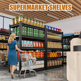 TXTDPL 72" H Storage Shelves, 5-Tier Garage Shelving, 3000 LBS Heavy Duty Shelves, Adjustable Shelving Unit, Steel Shelf Storage Rack, Easy to Assemble, for Garage, Warehouse, Basement, Black TXTDPL