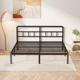 Yicensen 14 Inch King Bed Frame with Headboard, Heavy Duty Metal King Size Platform Bed Frame with Rounded Corner Legs, No Box Spring Needed, Noise Free, Easy Assembly, Black Yicensen