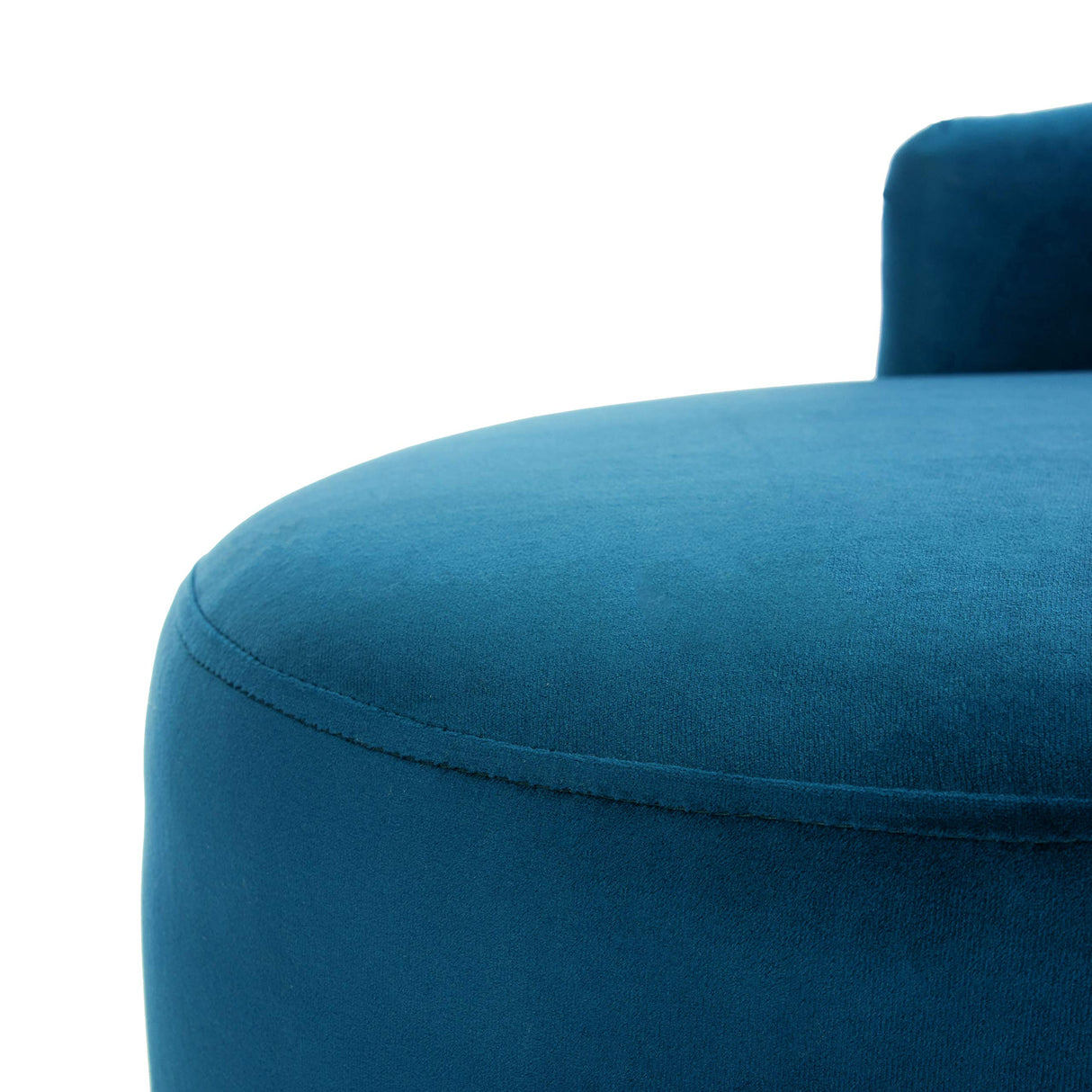 Safavieh Home Evangeline Navy Velvet Glam 57.5" Parisian Settee SAFAVIEH