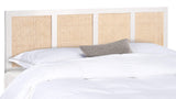 Safavieh Home Collection Vienna Wash Cane King Headboard Platform, White/Natural Safavieh