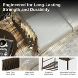 EAST OAK Life Chatter Modern Patio Sofa, 3 Seats with Waterproof Thick Cushions, Deep Seating for Outdoor Garden Porch & Blackyard, Chestnut Brown & Creamy Apricot EAST OAK