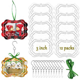 WindMage 12 Pack 3inch Sublimation Wind Spinner Blanks 3D Aluminum Metal Wind Sculpture Kinetic Spinners for Yard and Garden Indoor Art Sublimation Christmas Ornament Hanging Decoration (Photo Frame) WindMage