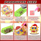 9 Pcs Christmas in July DIY Diamond Art Painting Kit Summer Beach Santa Tree Tabletop Diamond Art Painting Craft Ornament for Tropical Christmas Luau Party Decorations Briwooody