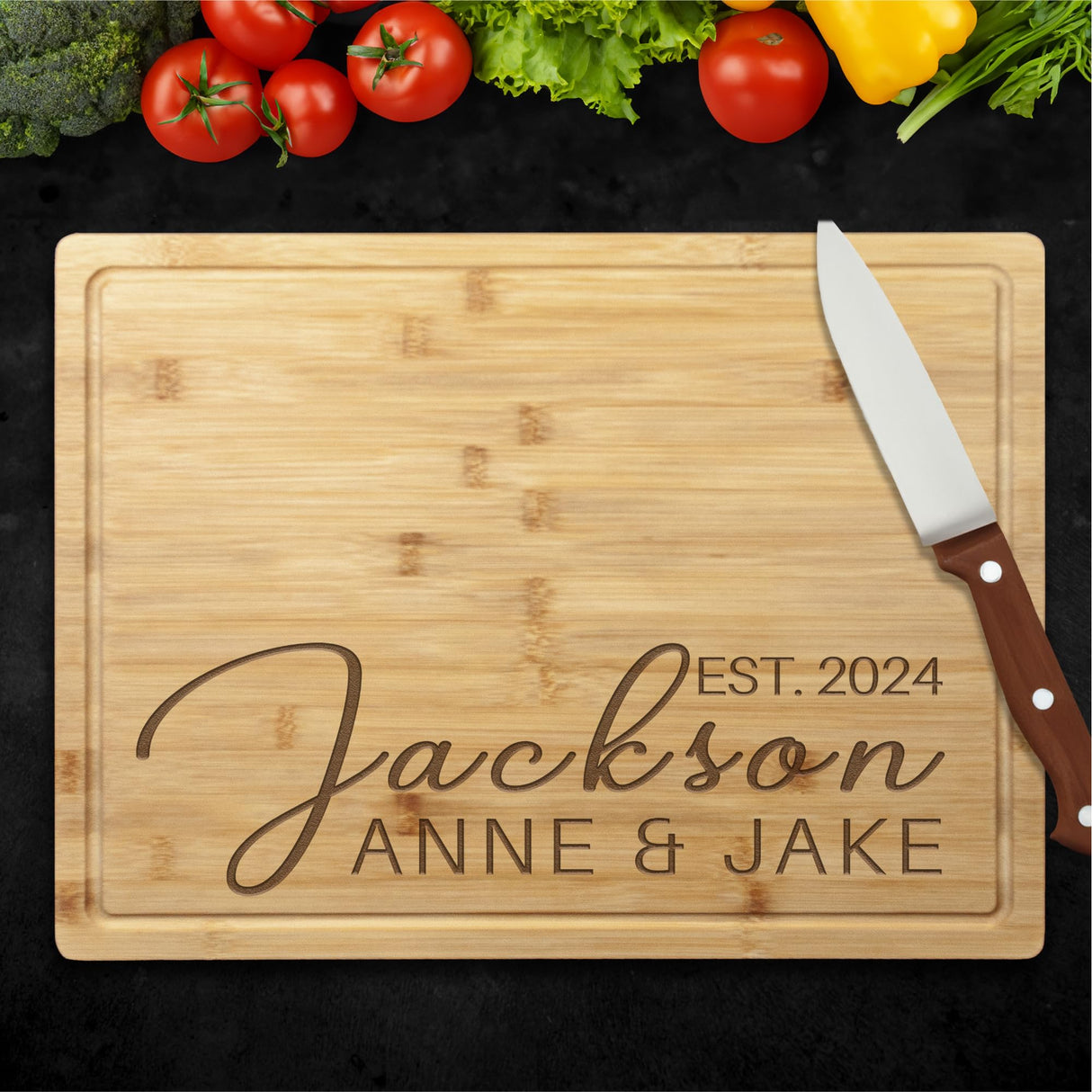 Personalized Cutting Board, Housewarming Gift, Wedding Gift, Charcuterie Board, Engagement Gift, Bridal Shower, Engagement Present American Sign Letters