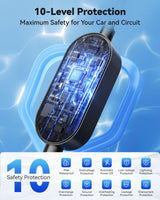 Ecogenix 2024 Level 2 EV Charger [40Amp, 240V, NEMA 14-50P] Portable Electric Vehicle Charging Stations with J1772 Connector and 25 ft Cable, Works with All J1772 EVs, for Home and Outdoor Ecogenix