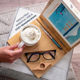 Bamboo Triangle Book Holder Stand – Perfect for Your Reading Nook – Ideal Gifts for Readers and Bookworms Regalo Mundo