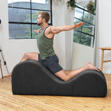Avana Luvu Lounger - Chaise Lounge Chair for Yoga, Exercise, Massage - High Density Foam - Made in The USA - Black Avana