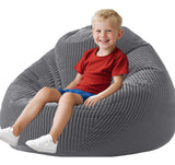 ENBAOHUI 3Ft Bean Bag Chairs with Memory Foam Chairs for Kids Teens Toddler Faux Fur Sofa Chair with Handle Grey ENBAOHUI