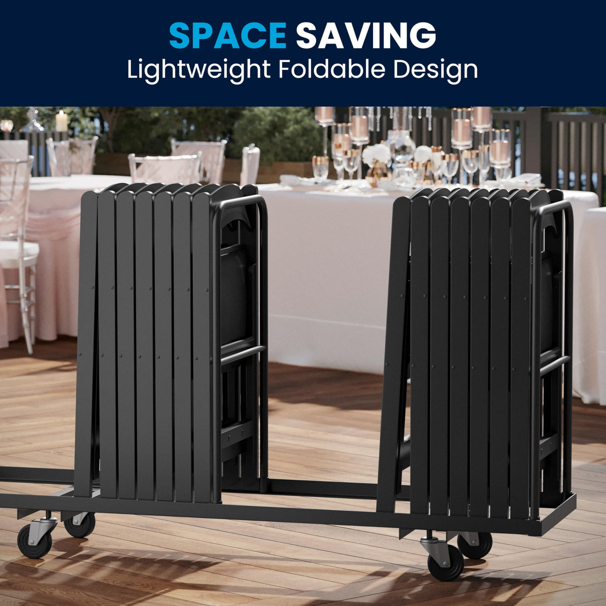 Flash Furniture Hercules™ Series Folding Chair - Black Resin – 1000LB Weight Capacity Comfortable Event Chair - Light Weight Folding Chair Flash Furniture