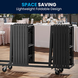 Flash Furniture Hercules™ Series Folding Chair - Black Resin – 1000LB Weight Capacity Comfortable Event Chair - Light Weight Folding Chair Flash Furniture