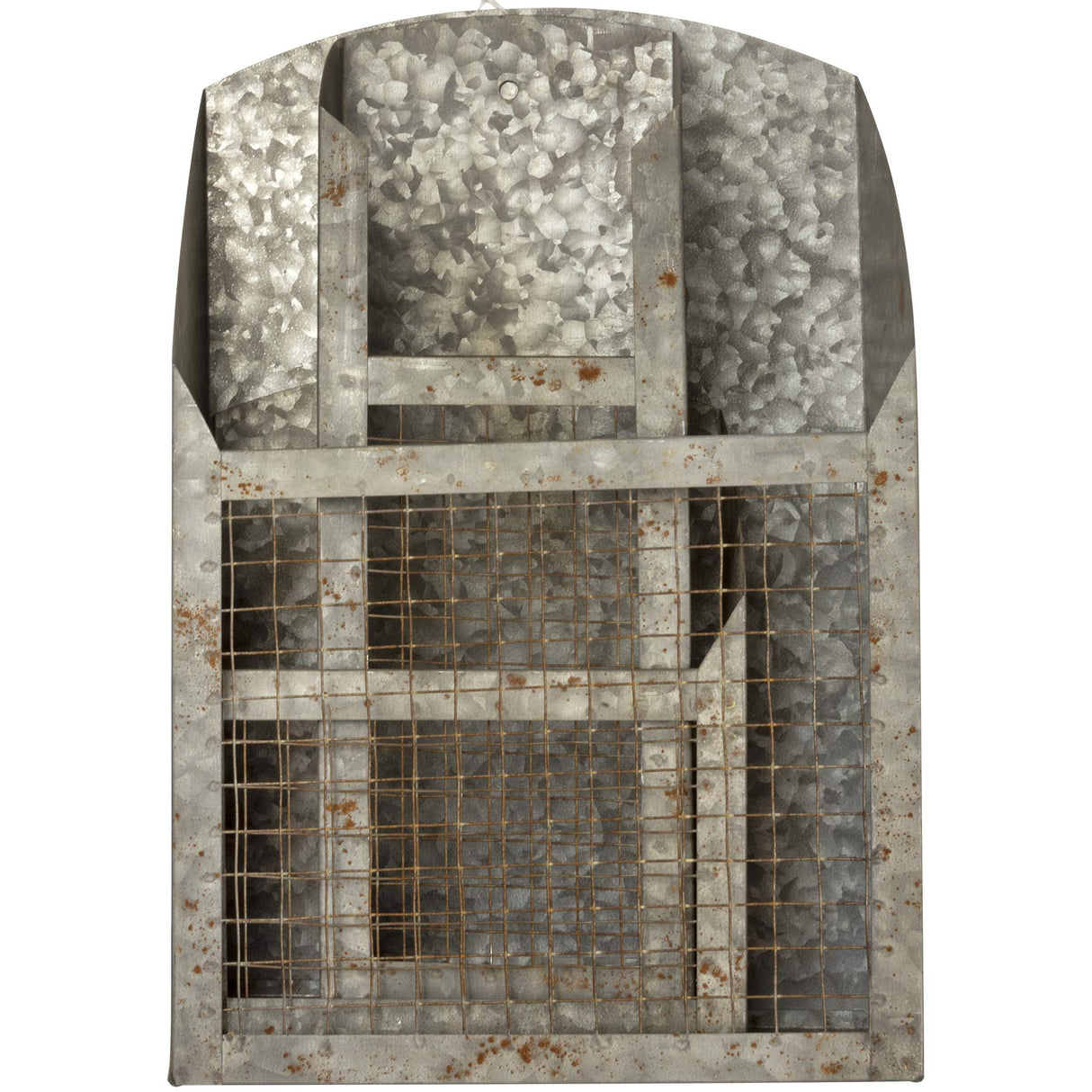 Primitives by Kathy Rustic Farmhouse Wire Bins - Handmade Galvanized Metal for Home and Kitchen Decor, Farmhouse Style Primitives by Kathy