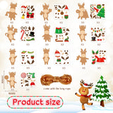 Dianelhall 50 Pcs Christmas Reindeer Craft Kit for Kids DIY Christmas Ornaments Craft Kit Fun Make Your Own Christmas Reindeer Sticker Accessories Craft Project for Xmas Tree Home Class Decoration Dianelhall