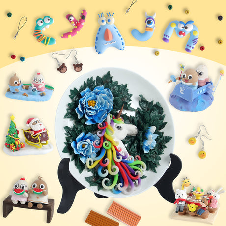 CyAJM Polymer Clay Kits 50 Colors,Modeling Clay for Kids DIY Mold Oven Bake Clay with Storage Box Sculpting Tools and Accessories,for Kids Adult and Artist Friendly Ideal Gifts CyAJM