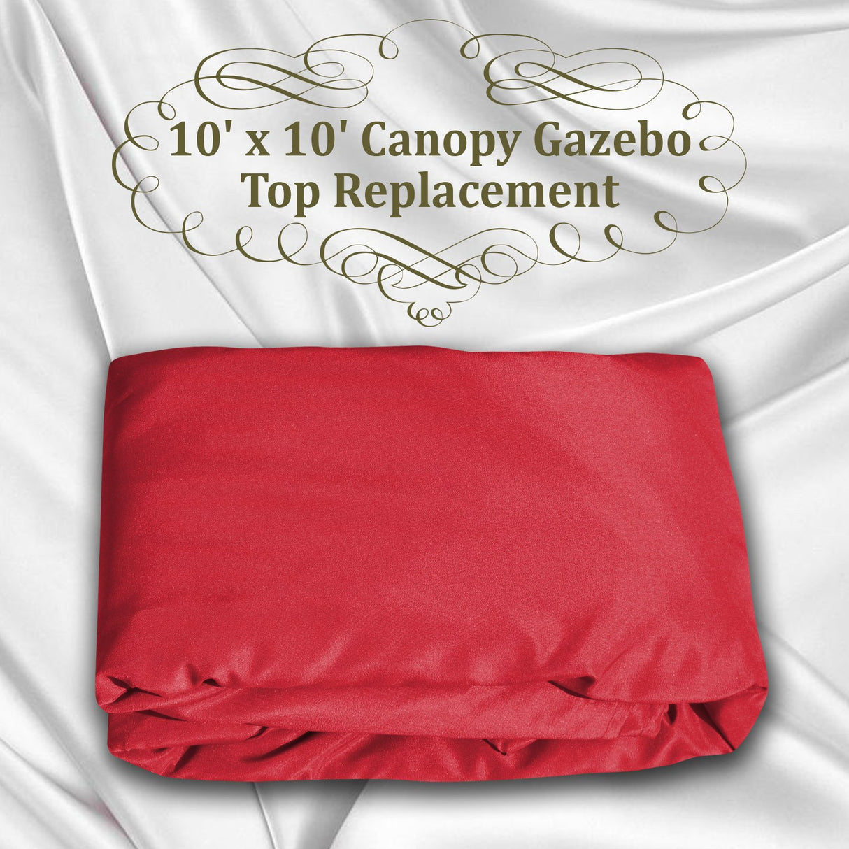 BenefitUSA Replacement 10'X10'Gazebo Canopy top Patio Pavilion Cover Sunshade Polyester Single Tier (Burgundy) BenefitUSA