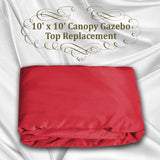 BenefitUSA Replacement 10'X10'Gazebo Canopy top Patio Pavilion Cover Sunshade Polyester Single Tier (Burgundy) BenefitUSA