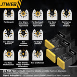 JTWEB 15PCS Titanium Oscillating Saw Blades, Multitool Blades Oscillating Tool Blade Metal Cutting for Wood Nails, Screws, Plastic, Multi Tool Blades Kits for Dewalt Milwaukee Bosch Ryobi JTWEB