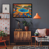 Sunset National Parks Puzzles for Adults 1000 Piece Nature Puzzles, Colorful Yellowstone Landscape Jigsaw Puzzle, Beautiful Hot Spring Scenic Plant Puzzle BBOLDIN