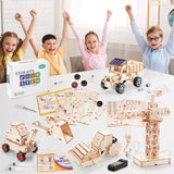 STEM Kits for Kids Ages 8-10 10-12, Wood Building Crafts Kit for Boys 8-12, Model Car Kit, 3D Wooden Puzzles Woodworking Science Projects, Construction Engineering STEM Toys for 8 10 13 12 14 Year Old Yutin