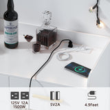 Wine Bar Cabinet with LED Strips, 47.1" Wine Cabinet with 3 Drawer and Power Outlet, Modern Liquor Cabinet with 2 Adjustable Shelves and 2 Glass Door for Living Room, Dining Room wanan