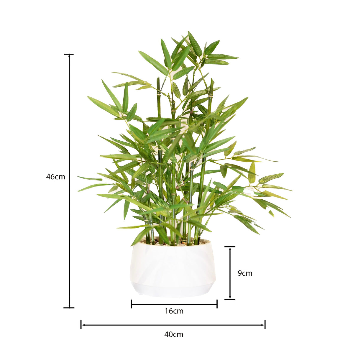 365 Blooming Decor 18 inch Tall White Potted Faux Bamboo Plant- Luxury Artificial Bamboo Tree in White Pot for Home, Office, Kitchen, Counter Top, Indoor Decor, Money Tree, Lucky Bamboo Tree. 365 BLOOMING DECOR INC.