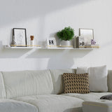 WOPITUES Floating Shelves with Gold Metal Guardrail, Shelves for Wall Decor Set of 3, Wall Shelves for Bedroom, Bathroom, Kitchen, Living Room, Plants, Picture Frames, Art- White and Gold WOPITUES