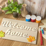 3 Inch 284 Pieces Wooden Letters Unfinished Wood Letters for Crafts Cursive Alphabets with Extras Cregugua