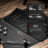 Healix Infrared Sauna Blanket – VOC-Free Portable Home Sauna for Detox & Relaxation, Zero EMF Far Infrared Sauna Blanket with Adjustable Temp (77–176°F), Carbon Fiber Heating & Hook-and-Loop Closure Healix