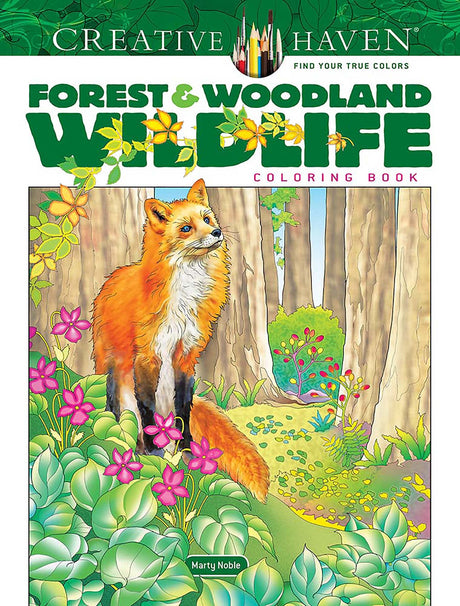 Creative Haven Forest & Woodland Wildlife Coloring Book (Adult Coloring Books: Animals) WoodArtSupply