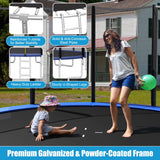 Giantex Trampoline, 16Ft ASTM Certified Approved Outdoor Trampoline w/Enclosure Net, Recreational Trampolines w/Jumping Mat Ladder Rust-Resistant Poles for Kids Adults Giantex