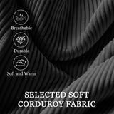 Recliner Chair for Adults, Small Recliner Chair for Small Spaces, Upholstered Corduroy Manual Recliner with Side Pockets, Reclining Chair for Living Room, Nursery, Black Korser