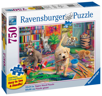 Ravensburger Cute Crafters - Large Format Jigsaw Puzzle for All Ages | 750 Unique Pieces | Softclick Technology FSC Certified | Ideal for Brain Game & Educational Fun