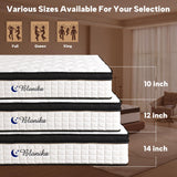 BLONIKA Full Size Mattress, 10 Inch Full Mattress in a Box, Medium Firm, Memory Foam with Individual Pocket Spring for Pressure Relief & Motion Isolation, Strong Edge Support BLONIKA