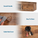 FITUEYES Floating TV Stand Wall Mounted TV Shelf Entertainment Center, Media Console with Cabinet Modern Component for Storage Hutch Under TV for Living Room Office,Rustic Brown FITUEYES