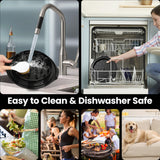 Chicken Shredder Tool Twist Large - 10'' Pro Meat Shredders for Chicken Breast,Visible Kitchen Gadgets Grinder Machine with Brush,Strong Anti-Slip Strip,Ergonomic Handle,BPA Free (Black) Beiyunee