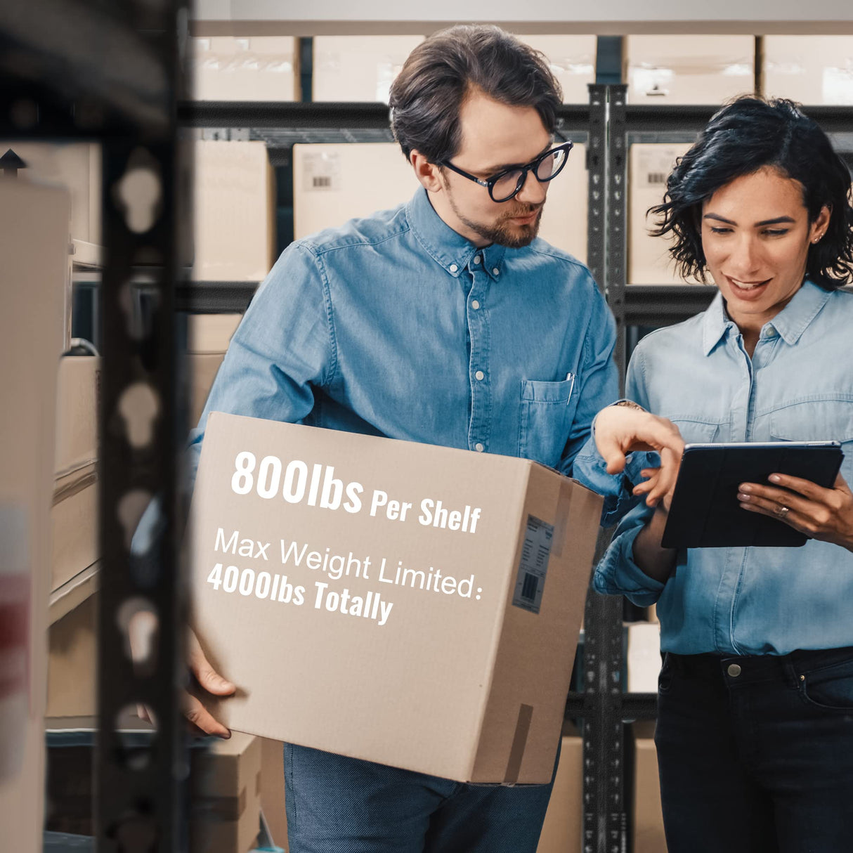 WORKPRO 5-Tier Metal Garage Shelving Unit, 36”W x 18”D x 72”H Storage Shelves, Adjustable Storage Rack Heavy Duty Shelf, 4000 lbs Load Capacity (Total), for Garage, Kitchen, Bathroom, Warehouse WORKPRO