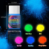 Zdspoxy Glow in The Dark Pigment Powder, 12 Colors Luminous Powder Set for Epoxy Resin, Fine Arts, DIY Crafts, Nail Art, Halloween, Party - 20g Each, 240g Total, Safe and Long Lasting Zdspoxy