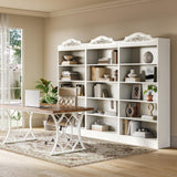 LITTLE TREE 73" Modern 5-Tier Bookcase, White Storage Shelf for Living Room, Bedroom, Home Office LITTLE TREE