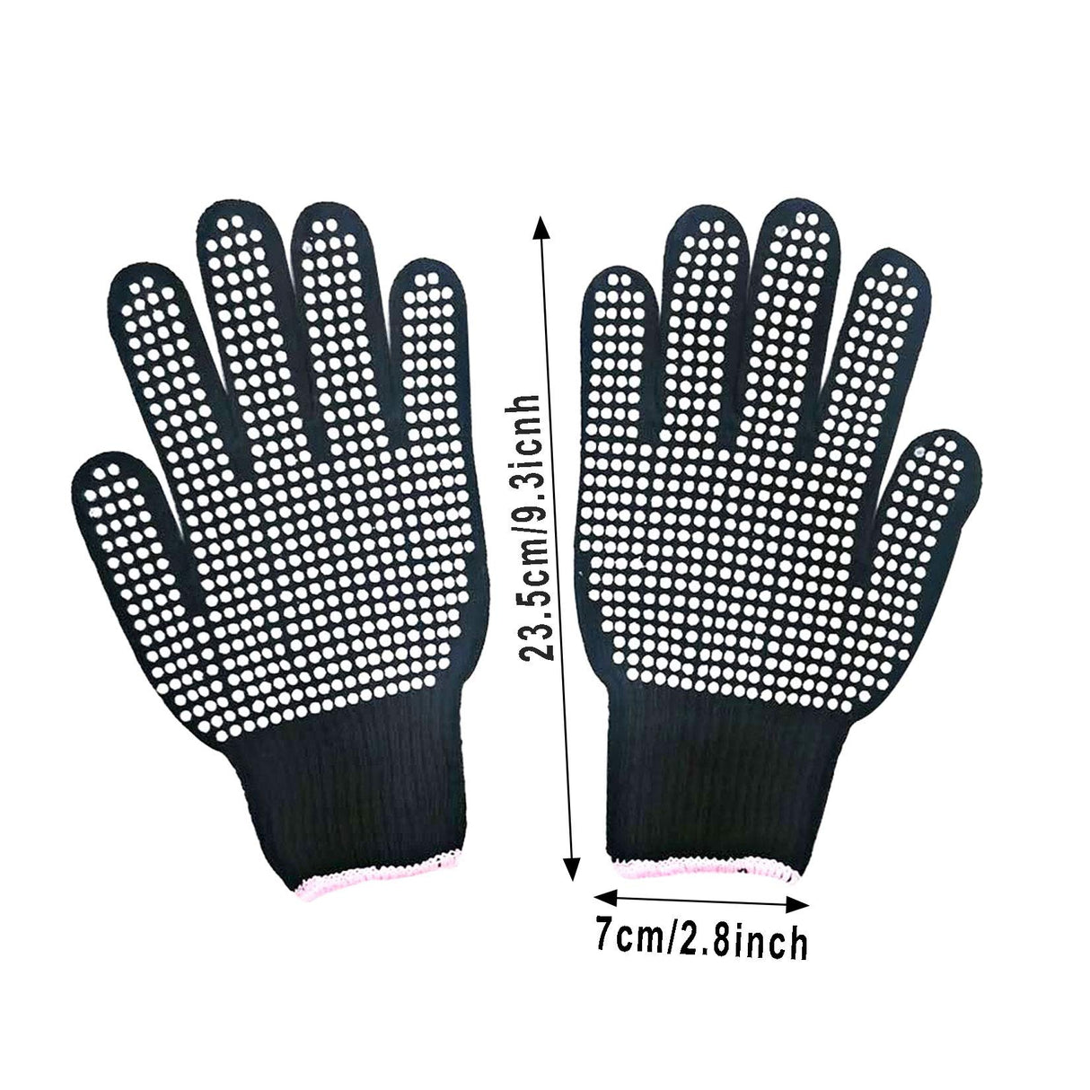 Markeny 3 Pair Heat Resistant Grill Gloves, Silicone Non-Slip Hot Insulated Glove for Barbecue, Cooking, Baking Markeny