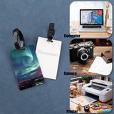 Framendino, 30 Pack Rectangular Sublimation Luggage Tag Blanks Travel Bag Tags with Double Sided Strap Framendino