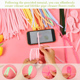 Pipe Cleaners Craft - Pipe Cleaners Flowers, Pipe Cleaner Flower Kit, DIY Pipe Cleaners Flower Bouquet Craft Supply Kit for Art Project Activity, Birthday Mother’s Day Anniversaries Graduations Gifts ERNTRNL