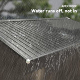 Outsunny 11' x 13' Outdoor Storage Shed, Garden Tool Metal Shed with Foundation Kit, Double Lockable Door, Air Vents and Sloping Roof, for Backyard, Patio, Lawn, Brown Outsunny