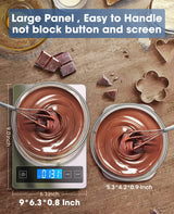 Nicewell Food Scale, 22lb Digital Kitchen Scale Weight Grams and oz for Cooking Baking, 1g/0.1oz Precise Graduation, Stainless Steel and Tempered Glass (Ash Silver) Nicewell