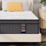 Full Mattress, 14 Inch Hybrid Full Size Mattress In a Box for Back & Lumbar Support, Individual Pocket Springs for Motion Isolation, Edge Support, Medium Firm, CertiPUR-US Certified,75"*54"*14" 6V-Sermmoo