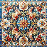 Auremi 5D Mandala Diamond Painting Kits, Flower Diamond Art Painting Kits for Adults DIY Full Drill Diamond Dots Crystal Craft Kits for Home Wall Decor Gifts 11.8x11.8 inch Auremi